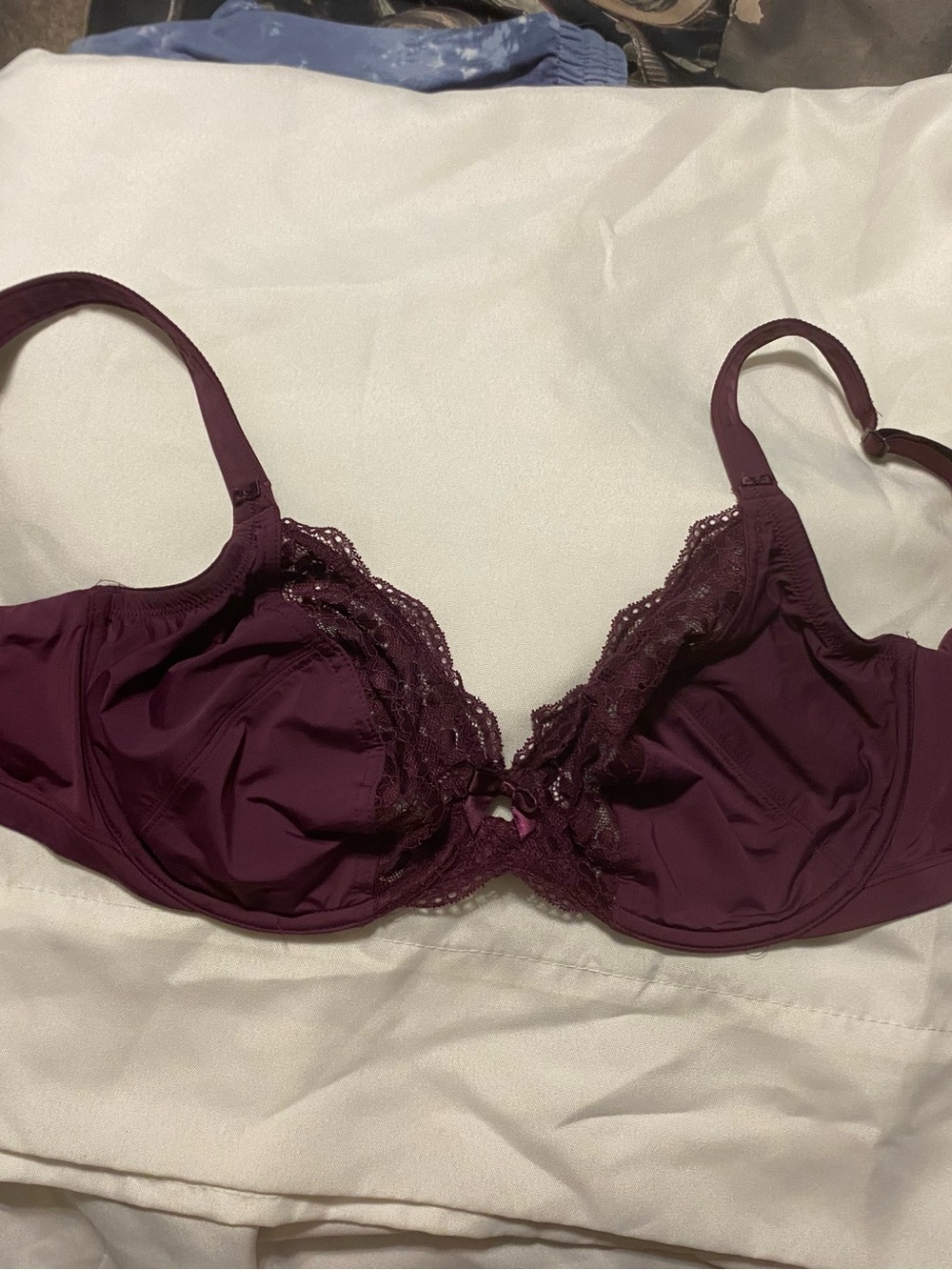 Olga Plum Lace Underwire Bra